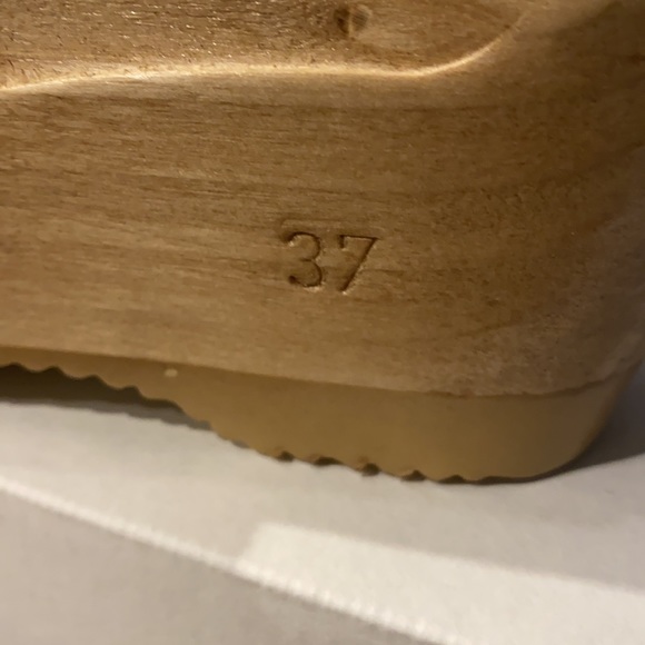 No.6 Abuela Mid Wedge Wooden Leather Clogs - Picture 10 of 10